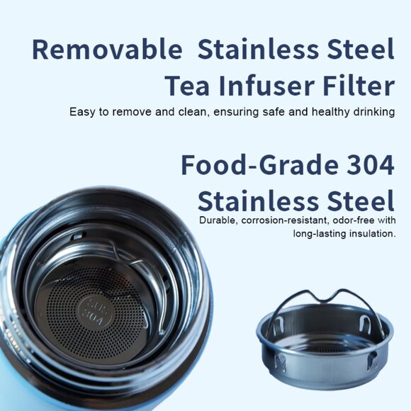 Steel Vacuum Flask,Travel Mug with Smart LCD Touch Screen, Keep Hot Or Cold(Any - Picture 4 of 16